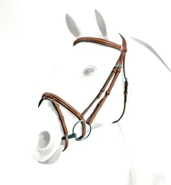 Equipe Emporio Flash Bridle with Brass Fittings - No Reins