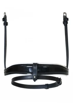 Henry James Patent Dressage Crank Noseband With White Padding