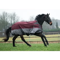 HKM 600D Fleece Lined High Neck Turnout Rug -Yukon-