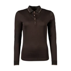 HKM Ladies Long Sleeve Polo Shirt -Rosegold Glamour- Style