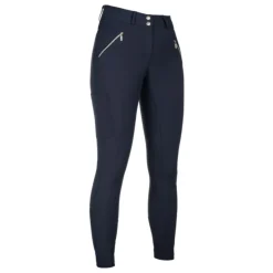 HKM Women's Silicone Full Seat Riding Breeches -Lia High Waist-