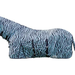 HKM Zebra Aqua Fly Rug With Neck