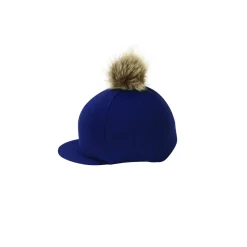 Hy Equestrian Hat Cover with Faux Fur Pom Pom