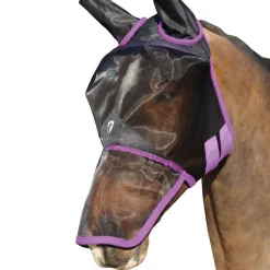 Hy Equestrian Mesh Full Mask with Ears and Nose Coverage