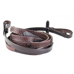 KM Elite Pro Grip Eventer Reins with Stoppers