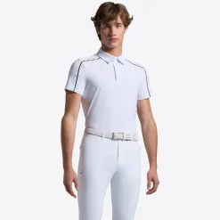Rider's Gene Men's Tech Short Sleeve with Insert Button Polo