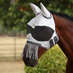 Shires FlyGuard Pro Sun Shade Fly Mask with Ears & Nose Fringe