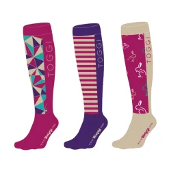Toggi Womens Rabbit And Pattern 3 Pack Socks