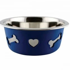 Weatherbeeta Non-Slip Stainless Steel Silicone Bone Dog Bowl
