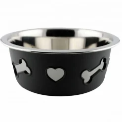 Weatherbeeta Non-Slip Stainless Steel Silicone Bone Dog Bowl